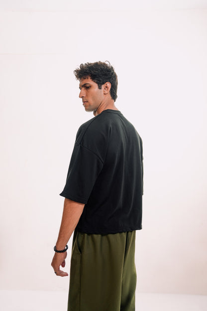 model:male model:studio | Zamana Alumni Tee — back, studio