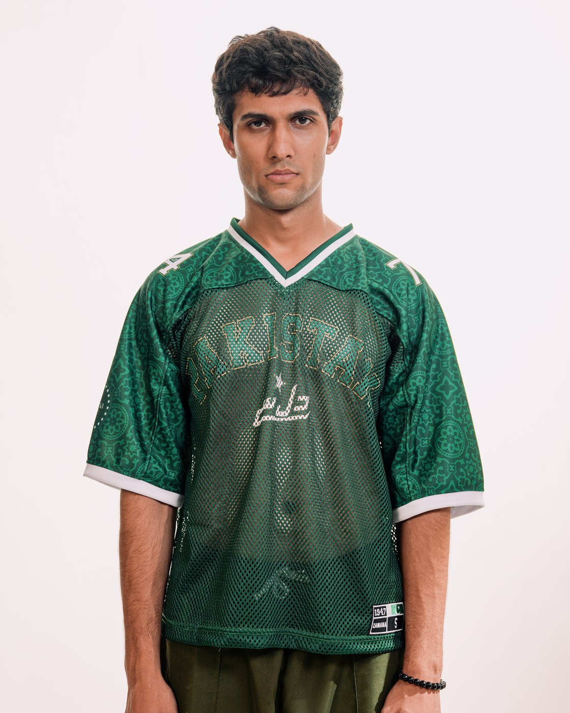 Athletic Department jersey — front, studio